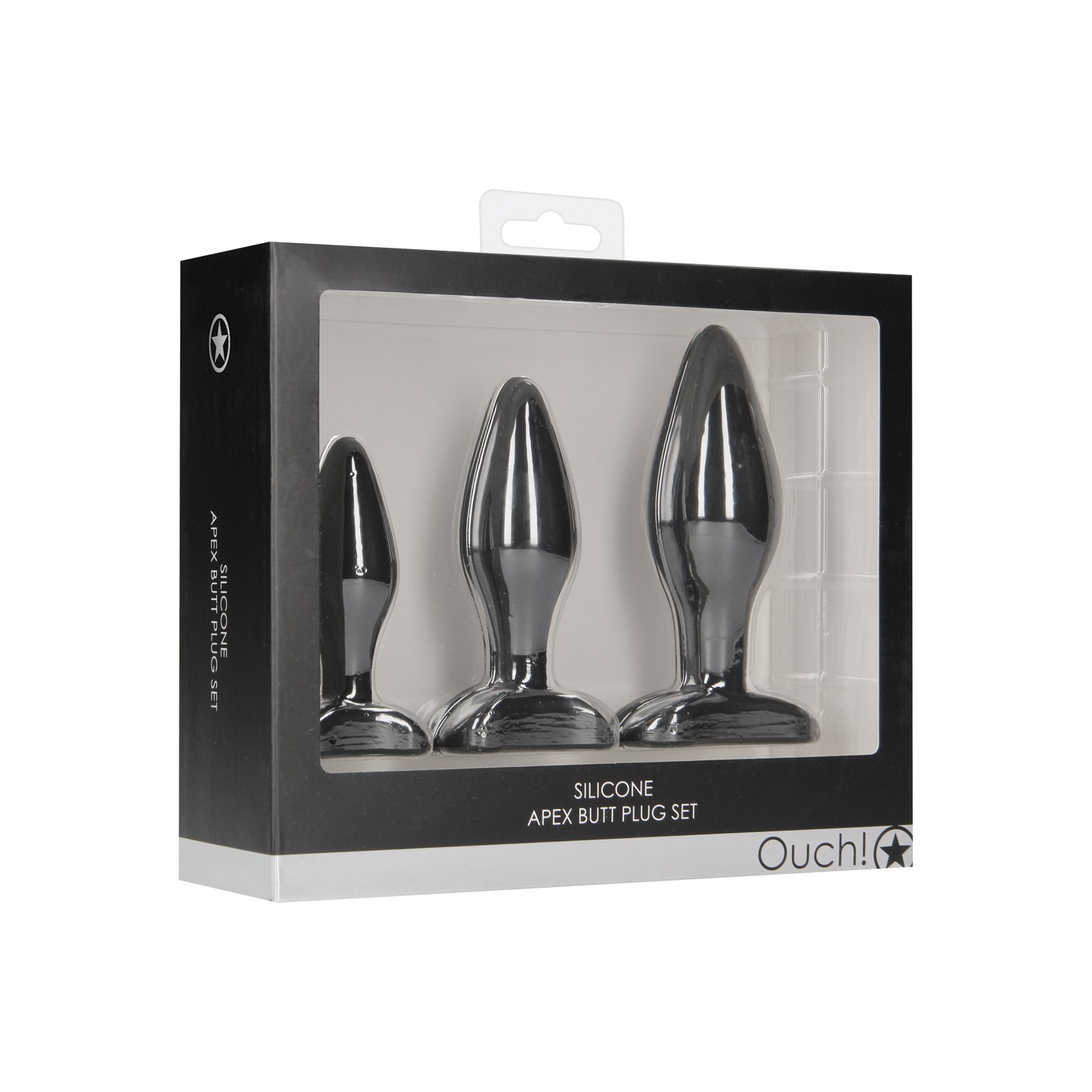 Shots Ouch Apex Butt Plug Set for Anal Exploration