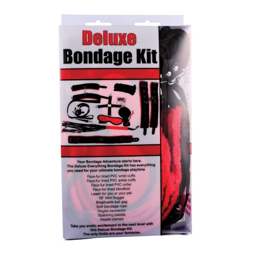 Kit de Bondage Deluxe Plesur Negro/Rojo