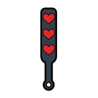 Pin de Pala Corazones Wood Rocket Negro Rojo