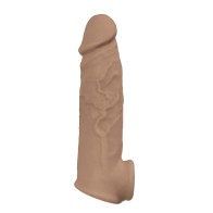 Extensor Vibrador de Pene Realskin Natural Marrón