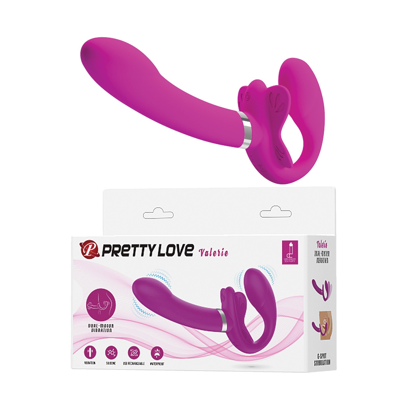 Strap-On Vibrante Pretty Love Valerie Fucsia - Placer Definitivo