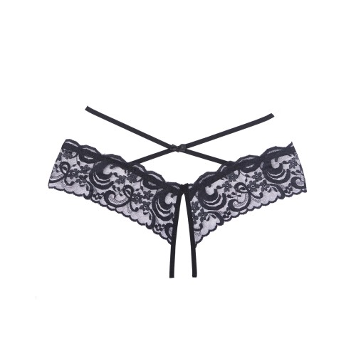 Panty Abierto de Encaje Adore Dare Me Negro