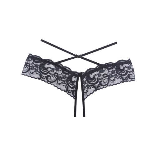 Panty Abierto de Encaje Adore Dare Me Negro