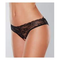 Adore Crush Lace Open Panty Black