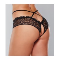 Adore Crayzee Open Panty - Black