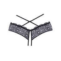 Adore Crayzee Open Panty - Black