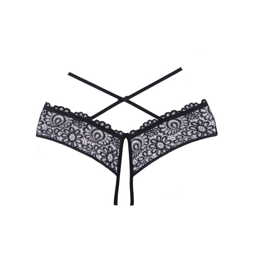 Adore Crayzee Open Panty - Black