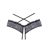 Adore Crayzee Open Panty - Black