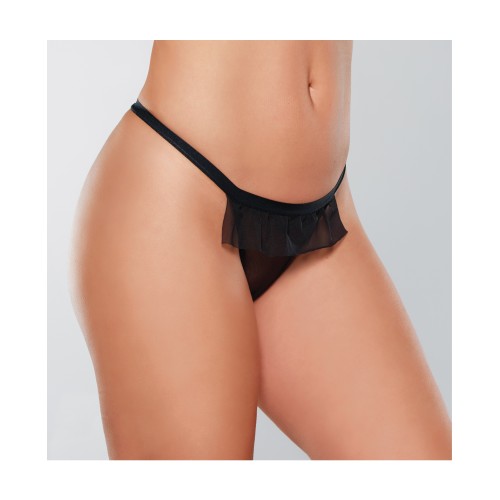 Adore Black Tie Open Bow Back Panty