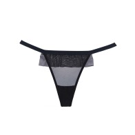 Adore Black Tie Open Bow Back Panty