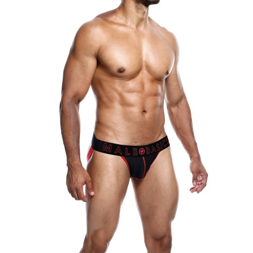 Male Basics Jockstrap Neón Rojo LG - Comodidad Sexy