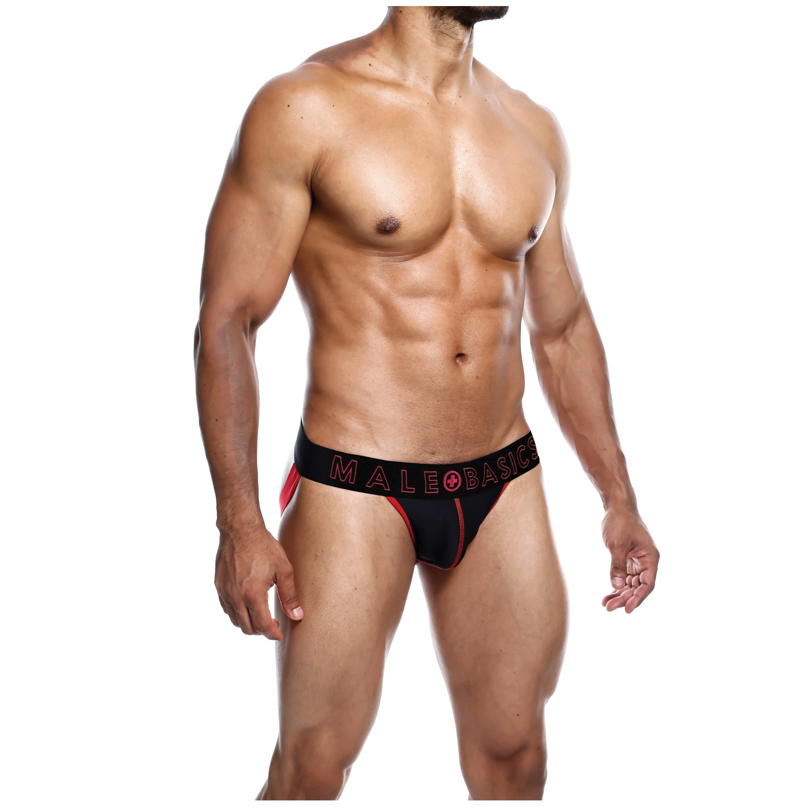 Male Basics Neon Jockstrap Red LG - Sexy Comfort