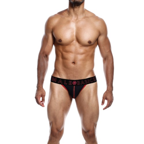 Male Basics Jockstrap Neón Rojo LG - Comodidad Sexy