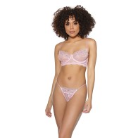 Crystal Pink Underwire Bra G-String Set