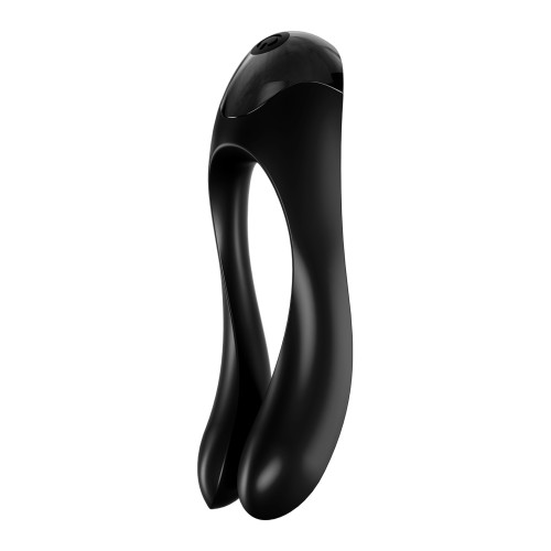 Vibrador de Dedo Satisfyer Candy Cane Negro - Placer Versátil