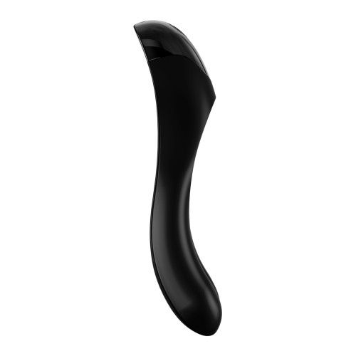 Satisfyer Candy Cane Finger Vibrator Black - Versatile Pleasure