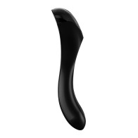 Satisfyer Candy Cane Finger Vibrator Black - Versatile Pleasure