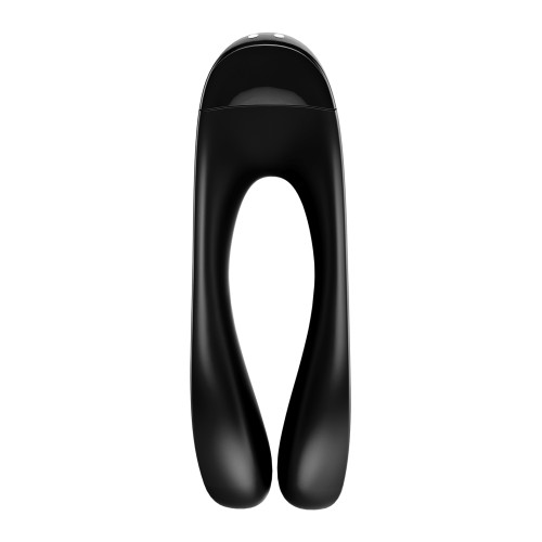 Satisfyer Candy Cane Finger Vibrator Black - Versatile Pleasure