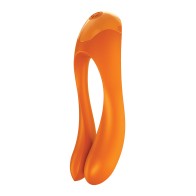 Satisfyer Candy Cane Finger Vibrator Orange