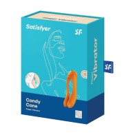 Satisfyer Candy Cane Finger Vibrator Orange