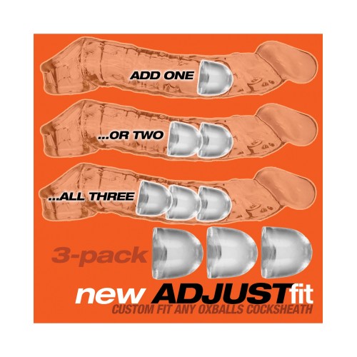 Oxballs Cocksheath ADJUSTfit Inserts Pack of 3 Clear