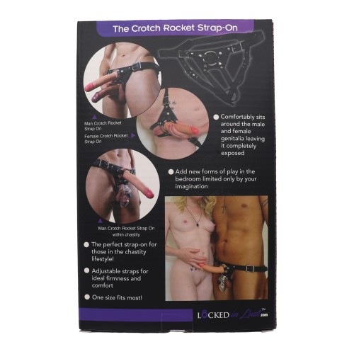 Locked In Lust Crotch Rocket Strap-On Pequeño - Placer Definitivo