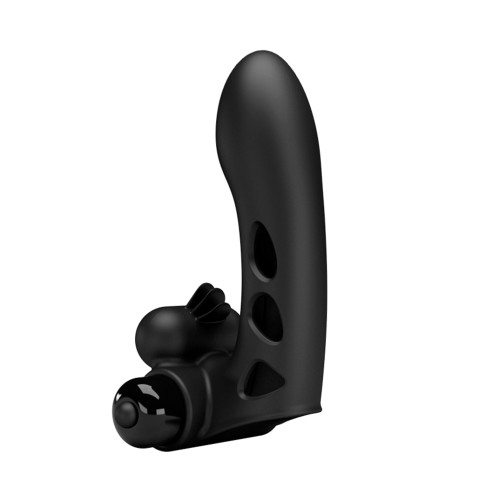 Pretty Love Orlando Finger Sleeve Vibrator Black