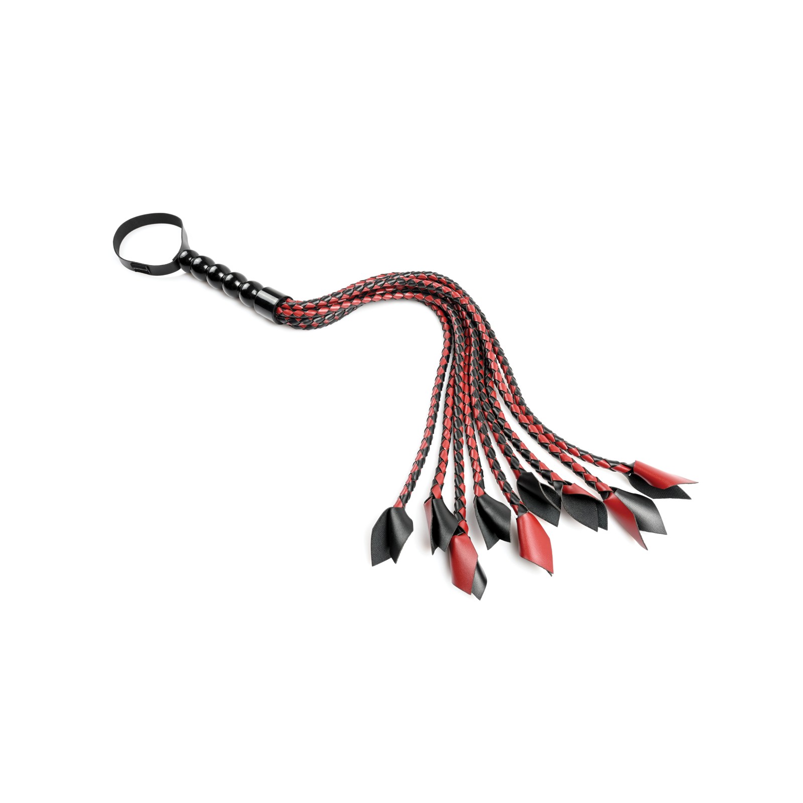 Saffron Braided Flogger Red Black