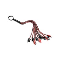 Saffron Braided Flogger Red Black