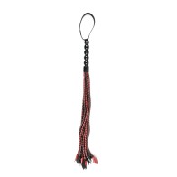 Saffron Braided Flogger Red Black