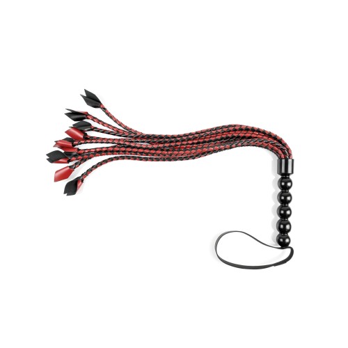 Saffron Braided Flogger Red Black