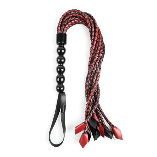 Saffron Braided Flogger Red Black