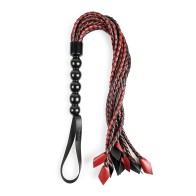 Saffron Braided Flogger Red Black