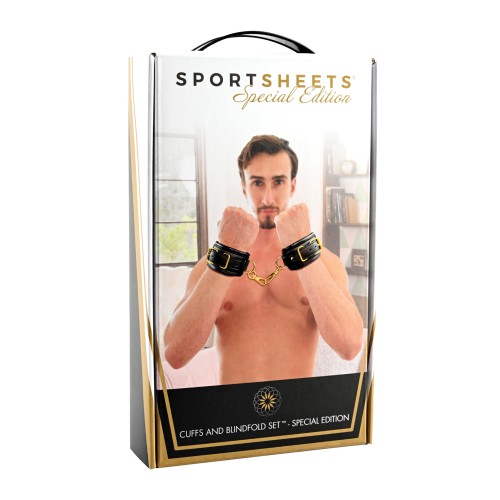 Sportsheets Cuffs and Blindfold Set Special Edition - Sensual Bondage