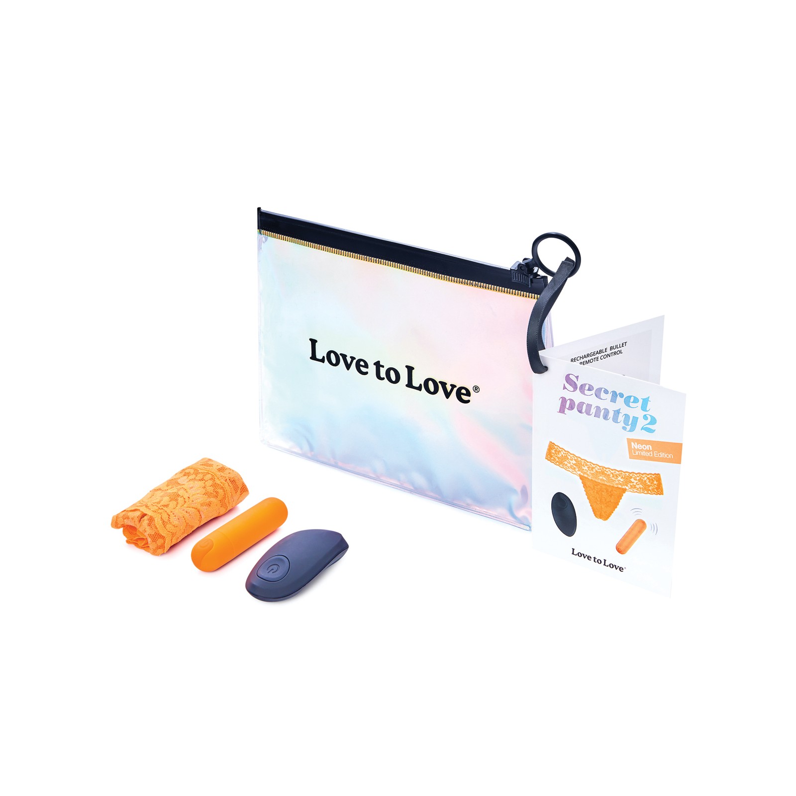 Vibrador de Panty Love to Love Secret 2 Naranja Neón para Placer Discreto