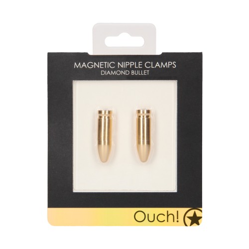 Gold Magnetic Nipple Clamps Ouch Bullet