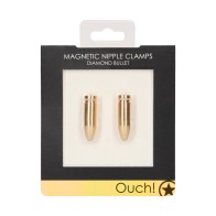 Gold Magnetic Nipple Clamps Ouch Bullet