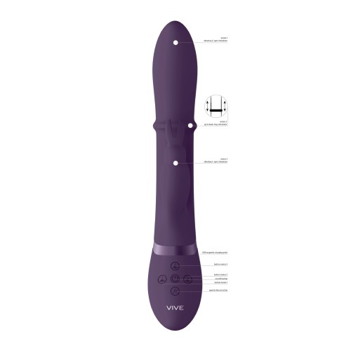 Vibrator de Conejito G-Spot Shots Vive Halo - Púrpura