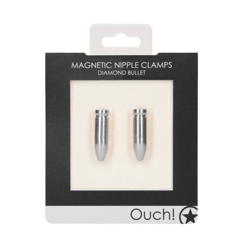 Shots Ouch Magnetic Nipple Clamps - Silver