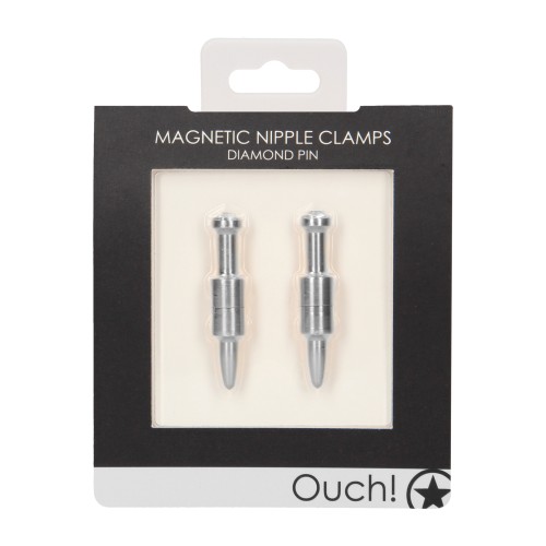 Shots Ouch Magnetic Nipple Clamps - Silver