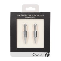 Shots Ouch Magnetic Nipple Clamps - Silver