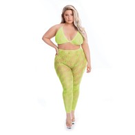 Pink Lipstick All About Leaf Bra & Leggings - Stylish Comfort