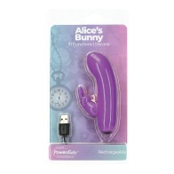 Alice's Bunny Rechargeable Bullet - 10 Functions Purple