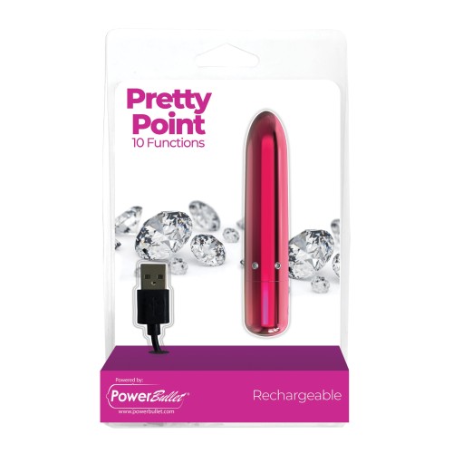 Bala Recargable Pretty Point 10 Funciones Rosa