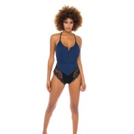 Claribel Ribbed Jersey Romper - Estate Blue/Black L/XL