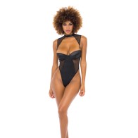 Body Josephine de Pierna Alta Arnés Removible Negro XL