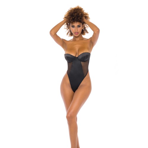 Body Josephine de Pierna Alta Arnés Removible Negro XL