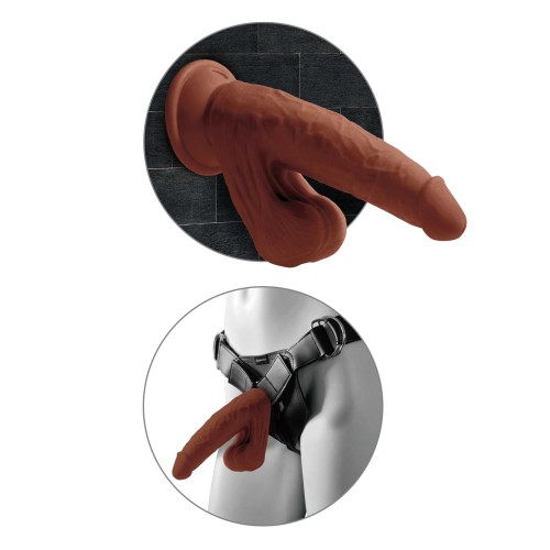 King Cock Plus 8 Pene Triple Densidad con Bolas Oscilantes Marrón