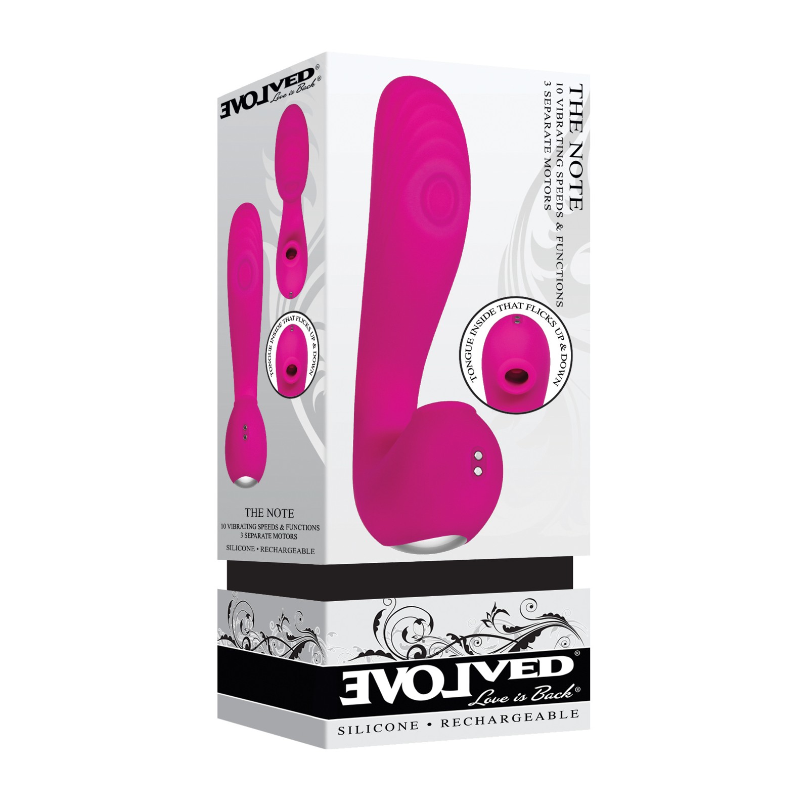 Vibrador Evolved The Note con Golpes y Lengüeteo