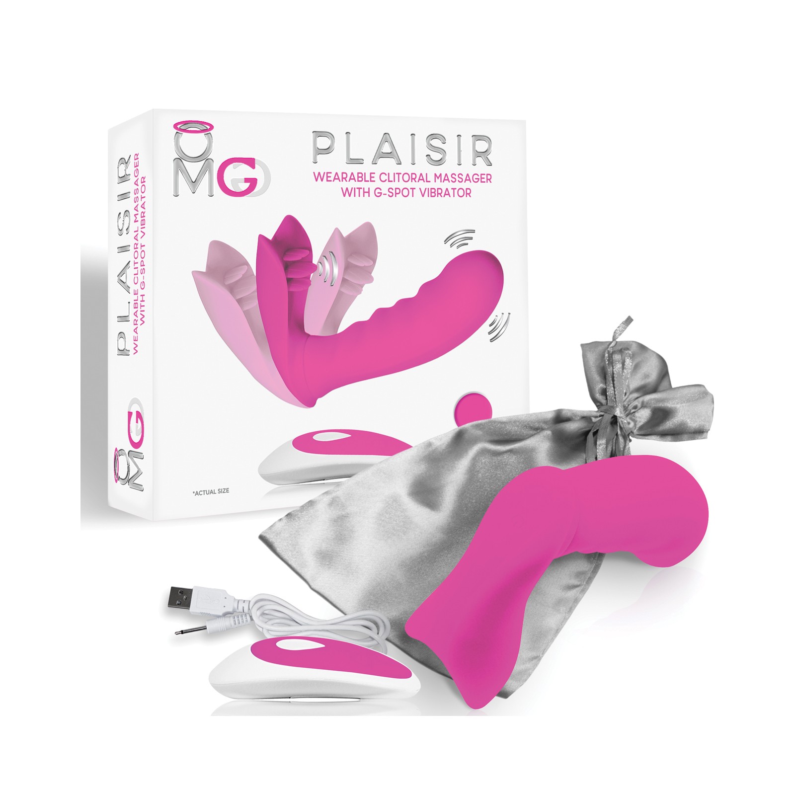 Masajeador Clitoriano Wearable OMG Plaisir - Rosa